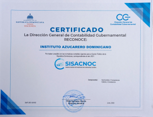 INAZUCAR Recibe Reconocimiento de DIGECOG por Cumplimiento de Normativas Contables